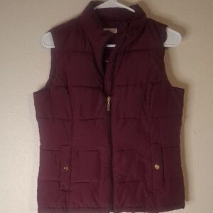 Charter Club Women's Burgundy Puffer Vest size small